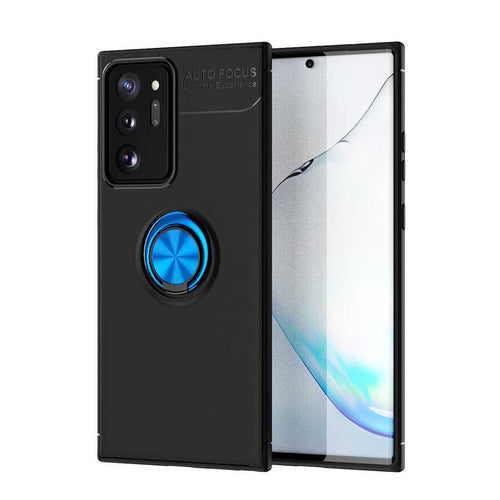 Galaxy Note 20 Ultra Kılıf Zore Ravel Silikon Kılıf - Siyah-Mavi