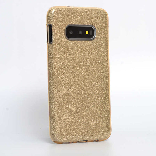 Galaxy S10E Kılıf Zore Shining Silikon - Gold