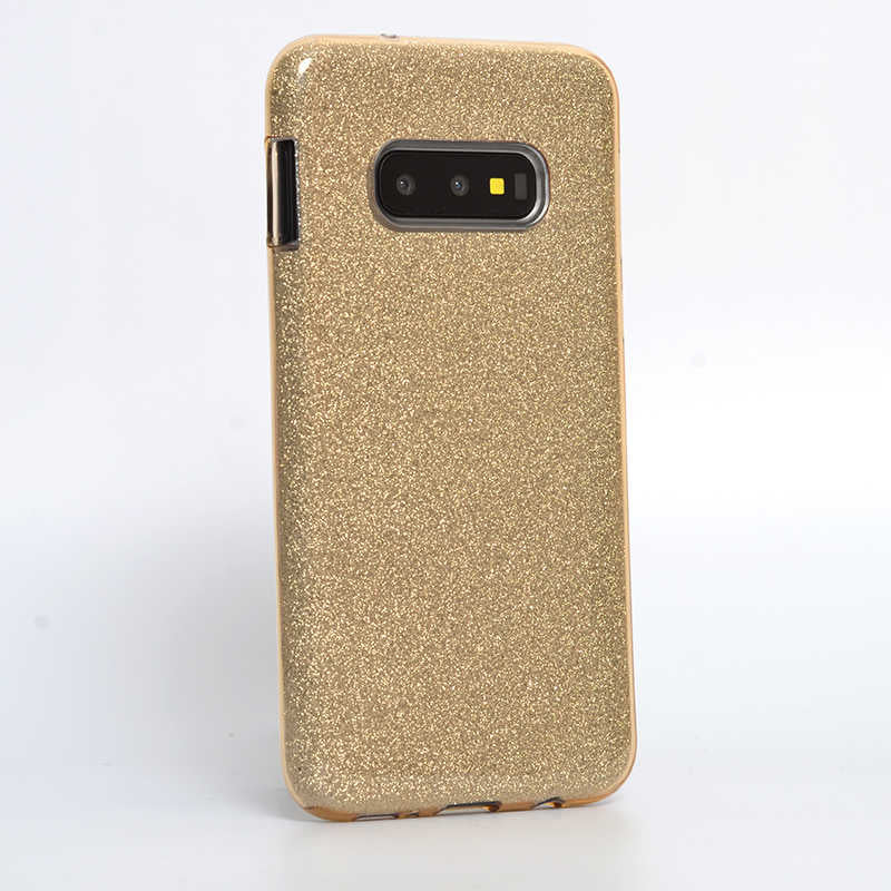 Galaxy S10E Kılıf Zore Shining Silikon - Gold
