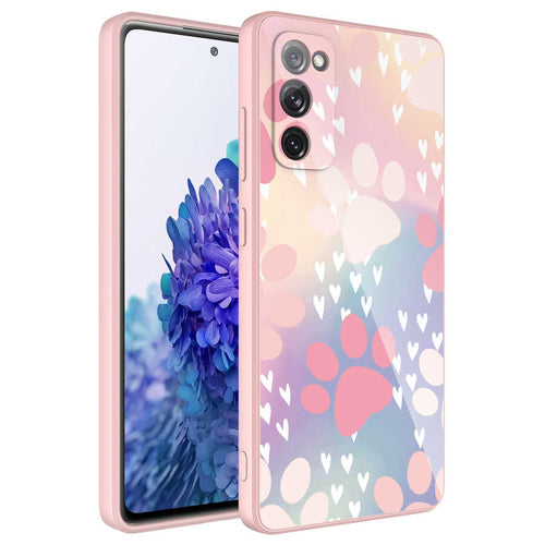 Galaxy S20 FE Kılıf Kamera Korumalı Desenli Sert Silikon Zore Epoksi Kılıf - NO4