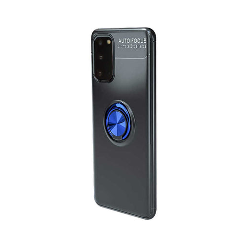 Galaxy S20 Kılıf Zore Ravel Silikon Kılıf - Siyah-Mavi