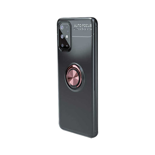 Galaxy S20 Plus Kılıf Zore Ravel Silikon Kılıf - Siyah-Rose Gold