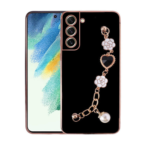 Galaxy S21 FE Kılıf El Tutamaçlı Kamera Korumalı Zore Taka Silikon Kılıf - Siyah