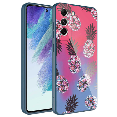 Galaxy S21 FE Kılıf Kamera Korumalı Desenli Sert Silikon Zore Epoksi Kılıf - NO3