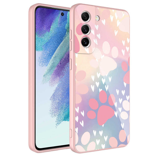 Galaxy S21 FE Kılıf Kamera Korumalı Desenli Sert Silikon Zore Epoksi Kılıf - NO4