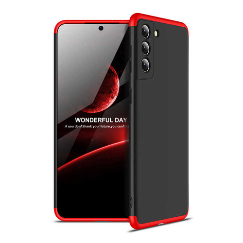 Galaxy S21 Kılıf Zore Ays Kılıf - Siyah-Kırmızı