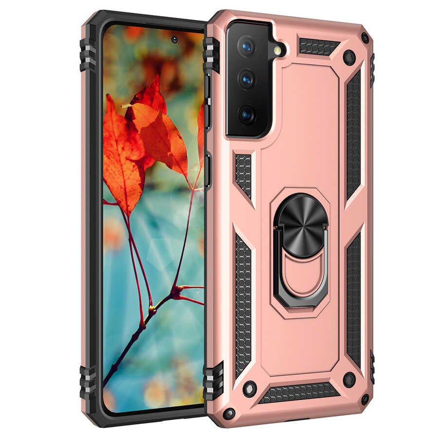 Galaxy S21 Kılıf Zore Vega Kılıf - Rose Gold