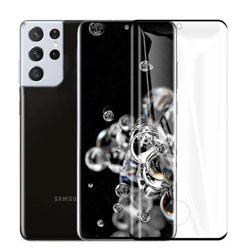 Galaxy S21 Ultra Zore Süper Pet Ekran Koruyucu Jelatin - Siyah