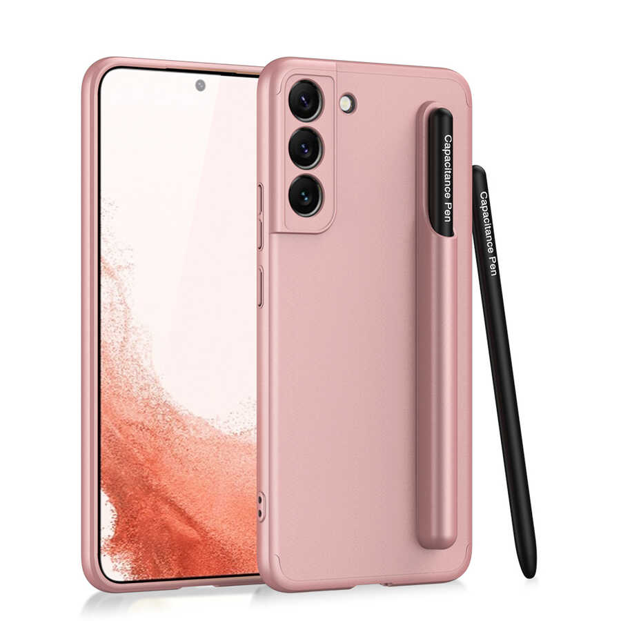 Galaxy S22 Kılıf Zore Kalemli Ays Kılıf - Rose Gold