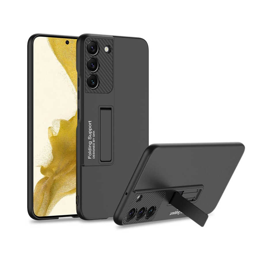 Galaxy S22 Plus Kılıf Zore Standlı Ays Kılıf - Siyah
