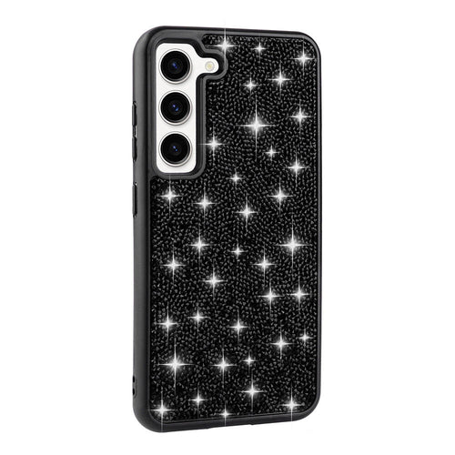 Galaxy S23 Kılıf Parlak Taşlı Tasarım Zore Pırlanta Kılıf - Siyah