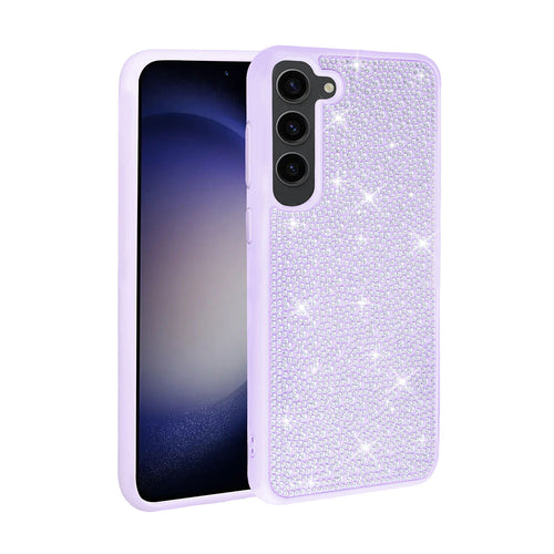 Galaxy S23 Kılıf Parlak Taşlı Tasarım Zore Ston Kılıf - Lila