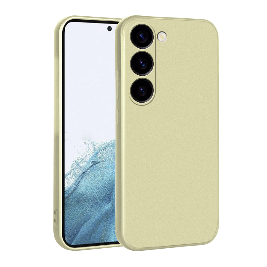 Galaxy S23 Kılıf Zore Premier Silikon Kılıf - Gold