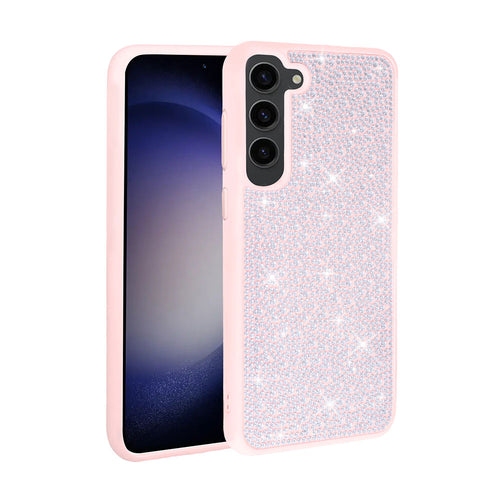 Galaxy S23 Plus Kılıf Parlak Taşlı Tasarım Zore Ston Kılıf - Pembe