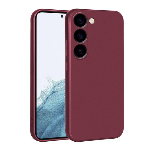Galaxy S23 Plus Kılıf Zore Premier Silikon Kılıf - Mürdüm