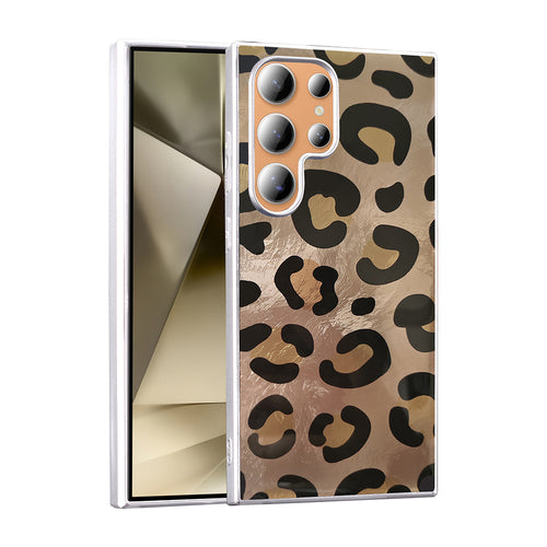Galaxy S23 Ultra Kılıf Desenli Zore Mep Kılıf - Gold Leopar