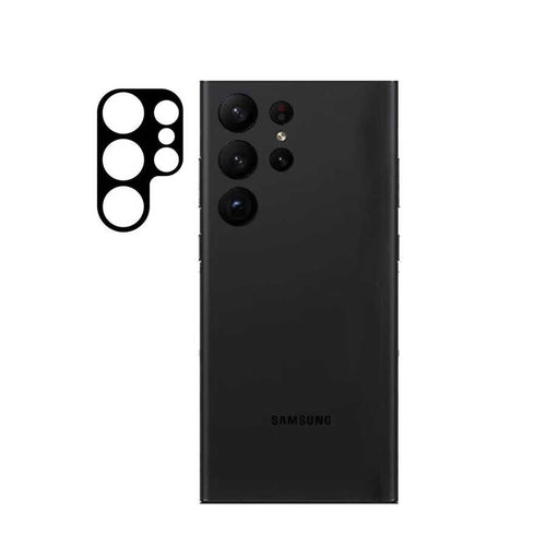 Galaxy S23 Ultra Zore 3D Kamera Camı - Siyah