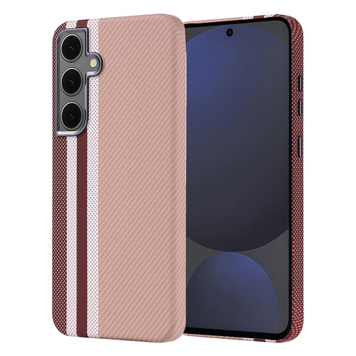 Galaxy S24 FE Kılıf M-safe Şarj Özellikli Karbon Fiber Görünümlü Zore Nekst Kılıf - Gold