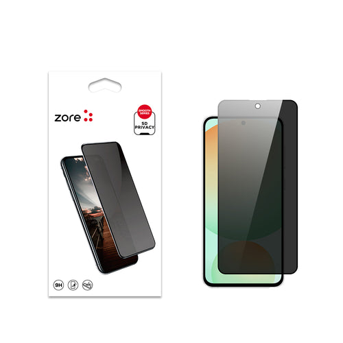 Galaxy S24 FE Zore New 5D Privacy Temperli Ekran Koruyucu - Siyah