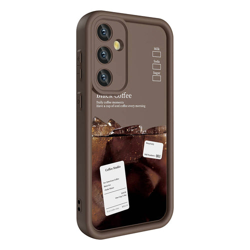 Galaxy S24 Kılıf Kamera Korumalı Baskılı Arka Yüzey Zore Klas Kılıf - Koyu Kahve