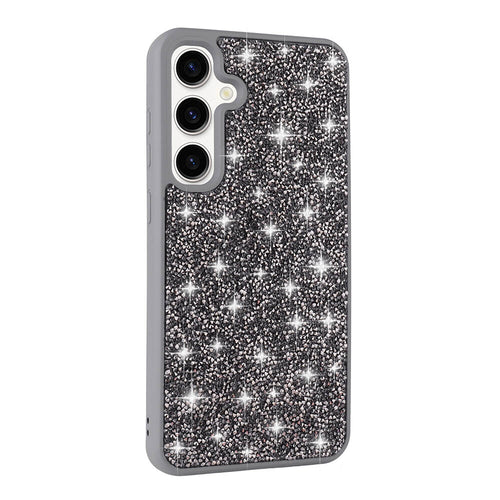 Galaxy S24 Kılıf Parlak Taşlı Tasarım Zore Pırlanta Kılıf - Gri