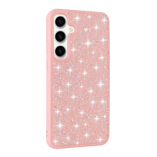 Galaxy S24 Kılıf Parlak Taşlı Tasarım Zore Pırlanta Kılıf - Pembe
