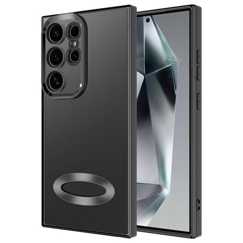 Galaxy S24 Ultra Kılıf Kamera Korumalı Logo Gösteren Zore Omega Kılıf - Siyah