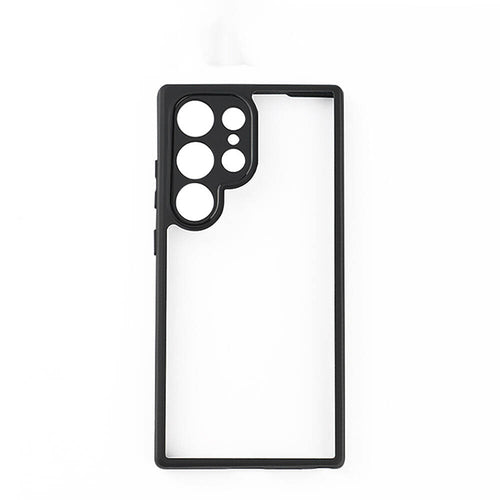 Galaxy S24 Ultra Kılıf Kamera Korumalı Şeffaf Arka Yüzey Zore New Roll Kılıf - Siyah