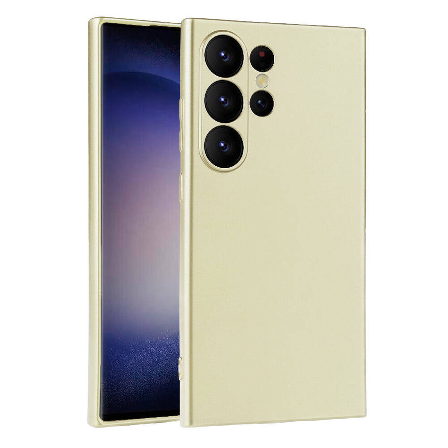 Galaxy S24 Ultra Kılıf Zore Premier Silikon Kılıf - Gold