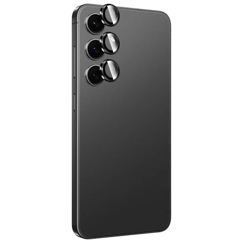 Galaxy S24 Zore Titanium Premium Temperli Kamera Lens Koruyucu - Siyah