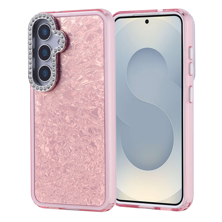 Galaxy S25 Kılıf Taşlı Tasarımlı Zore Kapi Kılıf - Pembe