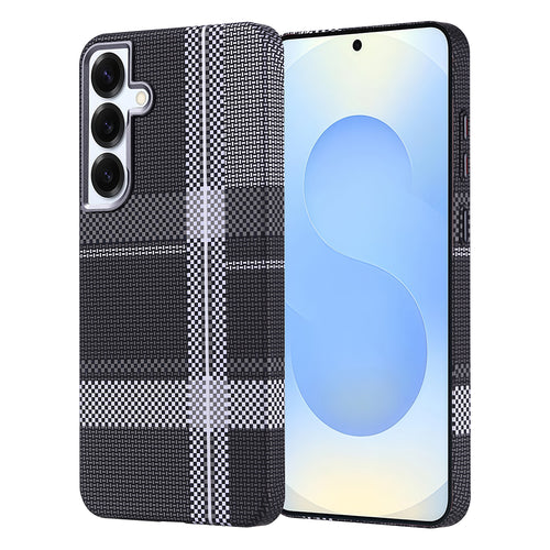 Galaxy S25 Plus Kılıf M-safe Şarj Özellikli Karbon Fiber Görünümlü Zore Nekst Kılıf - Gri-Siyah
