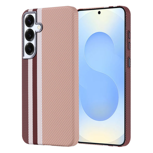 Galaxy S25 Plus Kılıf M-safe Şarj Özellikli Karbon Fiber Görünümlü Zore Nekst Kılıf - Gold