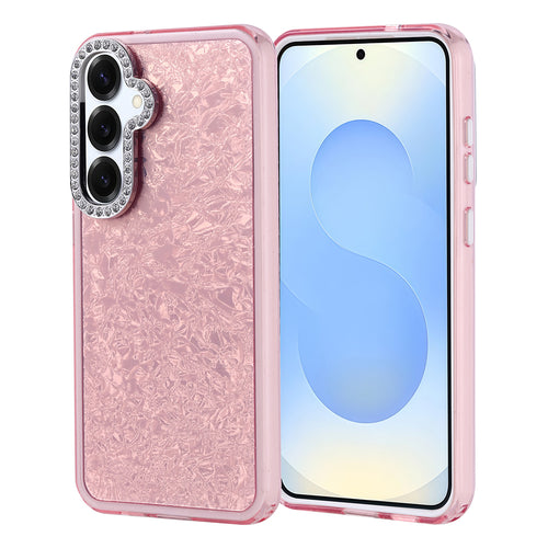 Galaxy S25 Plus Kılıf Taşlı Tasarımlı Zore Kapi Kılıf - Pembe