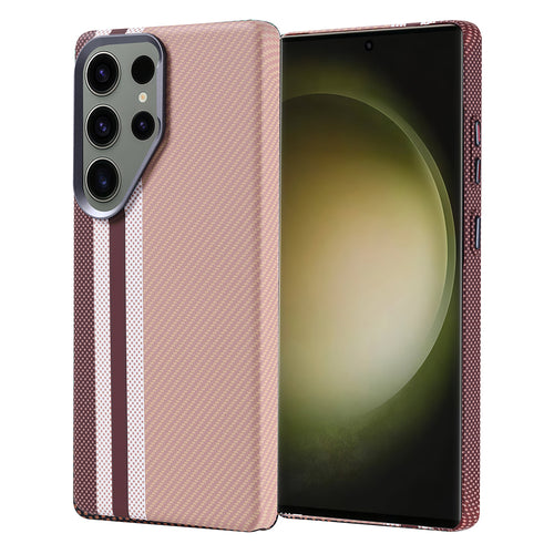 Galaxy S25 Ultra Kılıf M-safe Şarj Özellikli Karbon Fiber Görünümlü Zore Nekst Kılıf - Gold
