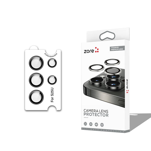 Galaxy S25 Ultra Zore CL-12 Premium Safir Parmak İzi Bırakmayan Anti-Reflective Kamera Lens Koruyucu - Siyah