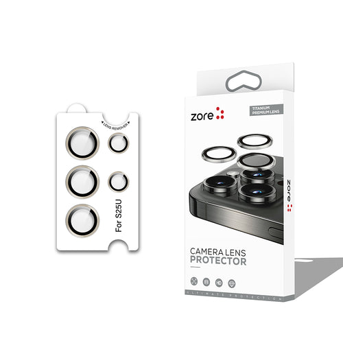 Galaxy S25 Ultra Zore CL-12 Premium Safir Parmak İzi Bırakmayan Anti-Reflective Kamera Lens Koruyucu - Gri