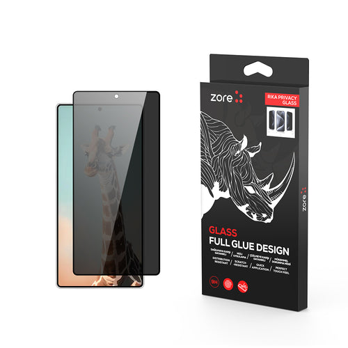 Galaxy S25 Ultra Zore Rika Premium Privacy Temperli Cam Ekran Koruyucu - Siyah