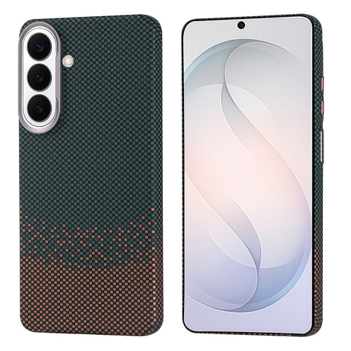 Galaxy S26 Kılıf M-safe Şarj Özellikli Karbon Fiber Görünümlü Zore Nekst Kılıf - Yeşil