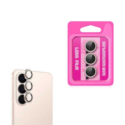 Galaxy S26 Plus Zore CL-06 Kamera Lens Koruyucu - Pembe-Gold