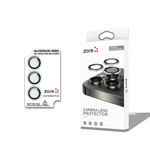 Galaxy S26 Plus Zore CL-12 Premium Safir Parmak İzi Bırakmayan Anti-Reflective Kamera Lens Koruyucu - Açık Mavi