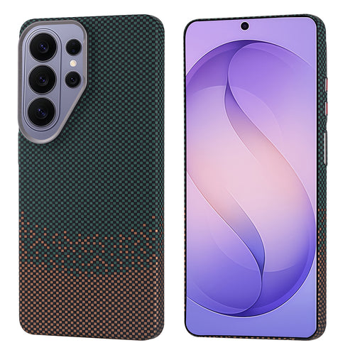 Galaxy S26 Ultra Kılıf M-safe Şarj Özellikli Karbon Fiber Görünümlü Zore Nekst Kılıf - Yeşil