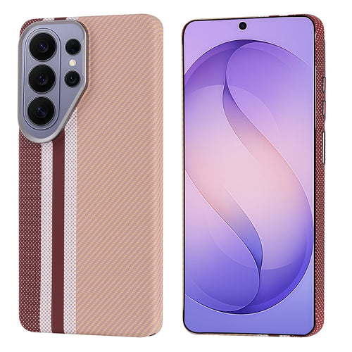Galaxy S26 Ultra Kılıf M-safe Şarj Özellikli Karbon Fiber Görünümlü Zore Nekst Kılıf - Gold