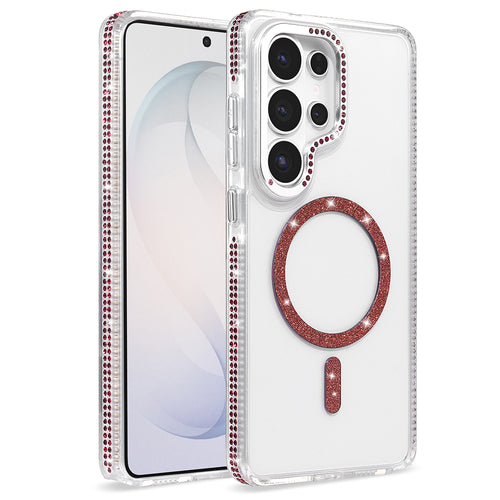 Galaxy S26 Ultra Kılıf M-safe Şarj Özellikli Zore Tera Silikon Kılıf - Mürdüm