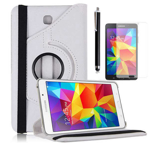 Galaxy Tab 4 7.0 T230 Zore Dönebilen Standlı Kılıf - Beyaz
