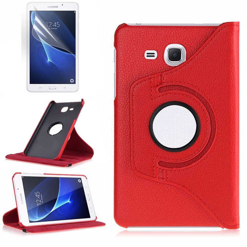 Galaxy Tab 4 T280 Zore Dönebilen Standlı Kılıf - Kırmızı