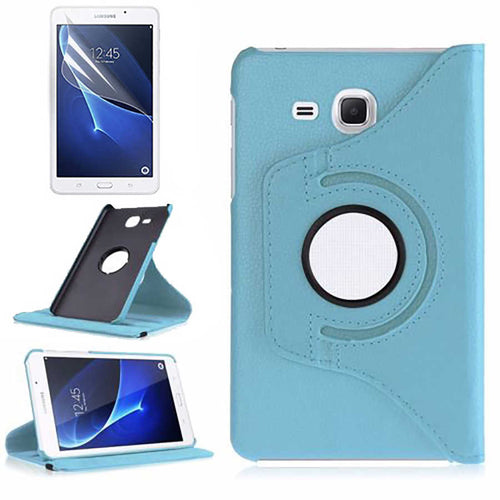 Galaxy Tab 4 T280 Zore Dönebilen Standlı Kılıf - Mavi