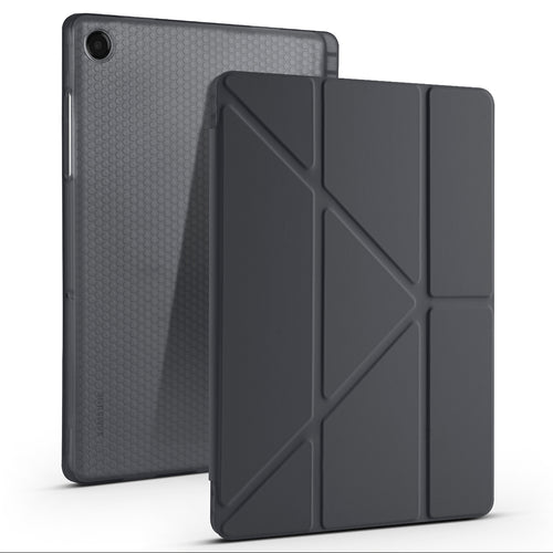 Galaxy Tab A11 Plus Kılıf Zore Tri Folding Kalem Bölmeli Standlı Kılıf - Siyah