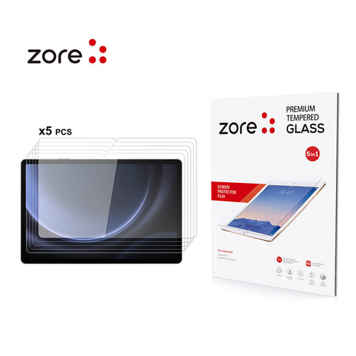 Galaxy Tab S10 Lite Zore 5in1 Tablet Temperli Cam Ekran Koruyucu - Renksiz