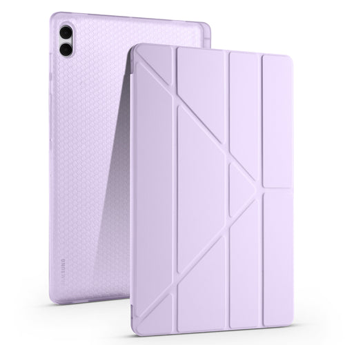 Galaxy Tab S11 Ultra Kılıf Zore Tri Folding Kalem Bölmeli Standlı Kılıf - Lila